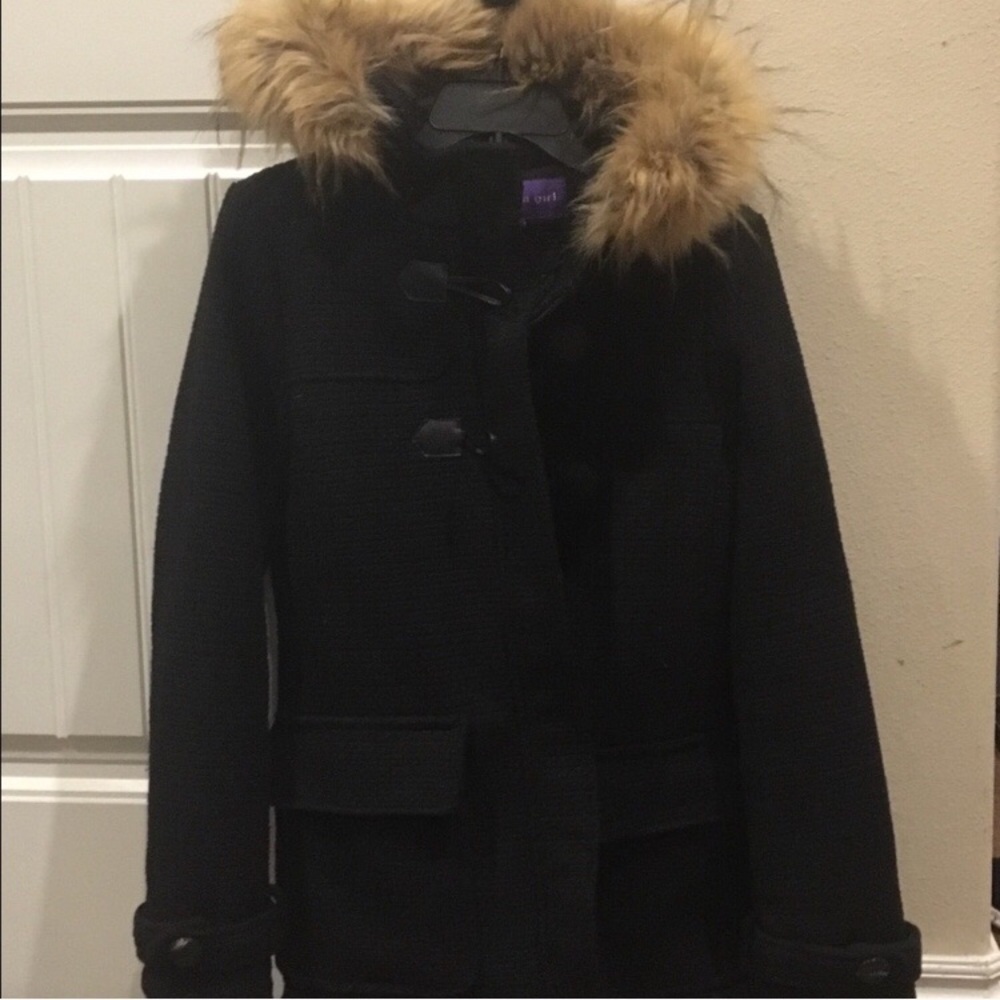 🖤Madden Girl black faux fur coat!